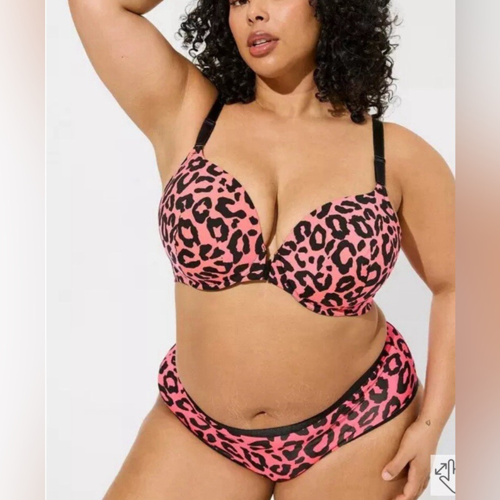 Torrid Pink and Black Leopard Bikini NWT